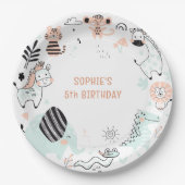 Wildsafari-Kindergeburtstag Pappteller (Vorderseite)