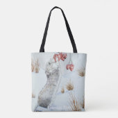 Wildschneebild niedlicher Feldmaus Tasche (Rückseite)