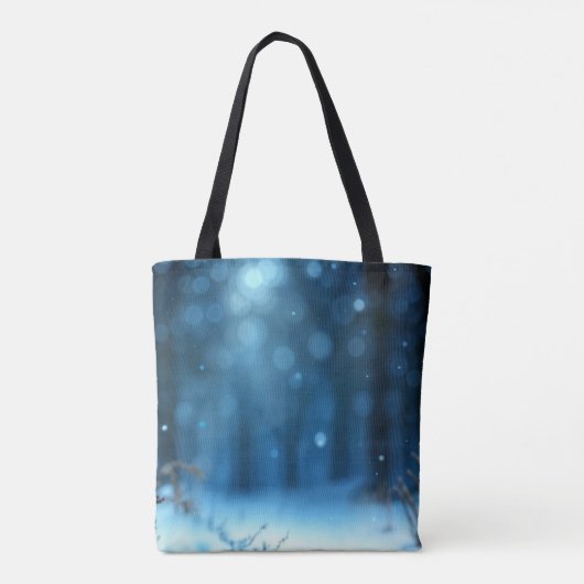 Wildschneeleopard wandern Frost verzauberter Wald Tasche (Rückseite)