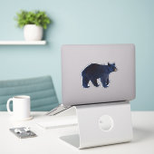 Wildschwarzer Bärenaufkleber Aufkleber (Laptop auf Schreibtisch)