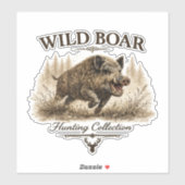 Wildschwein Aufkleber (Blatt)