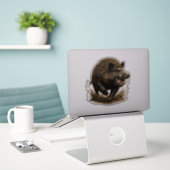 Wildschwein Aufkleber (Laptop auf Schreibtisch)