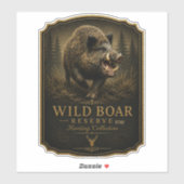 Wildschwein Aufkleber (Blatt)