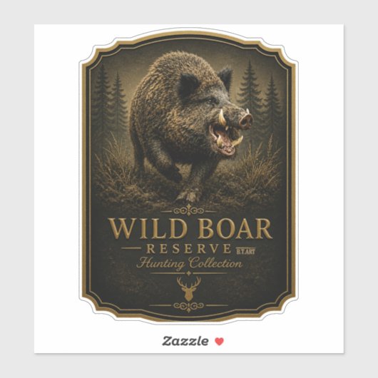 Wildschwein Aufkleber (Blatt)