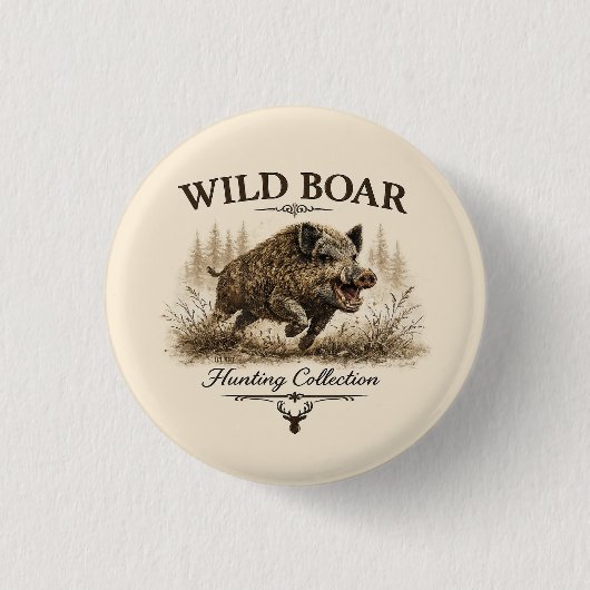 Wildschwein Button (Vorderseite)