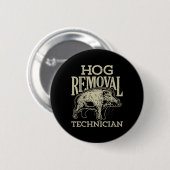 Wildschwein, der Vintages Schweinefleisch g Button (Vorne & Hinten)