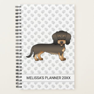 Wildschwein-Draht-haar-Dachshund-Cartoon-Hund & Te Planer