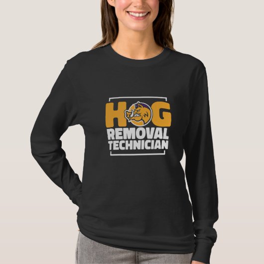 Wildschwein-Entfernungstechniker Eberjagd Schwein T-Shirt (Vorderseite)