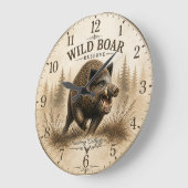 Wildschwein Große Wanduhr (Winkel)