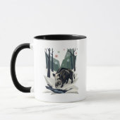 Wildschwein im Winterwald Tasse (Links)
