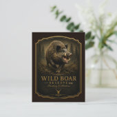 Wildschwein Postkarte (Stehend Vorderseite)