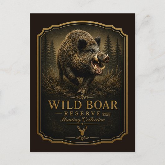 Wildschwein Postkarte (Vorderseite)