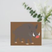 Wildschwein Postkarte (Stehend Vorderseite)