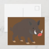 Wildschwein Postkarte (Vorne/Hinten)