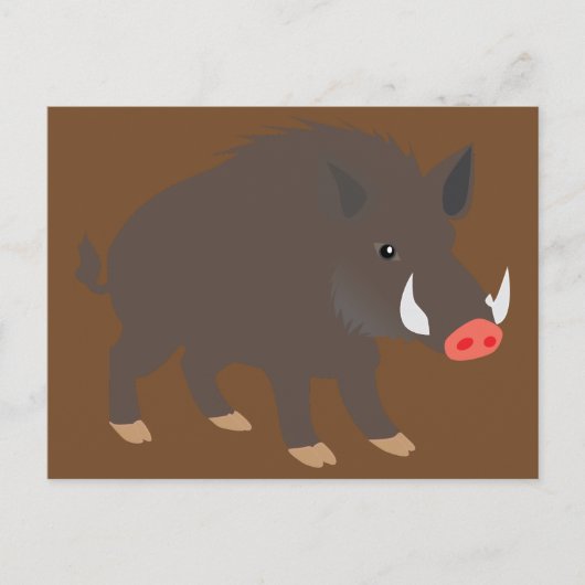 Wildschwein Postkarte (Vorderseite)