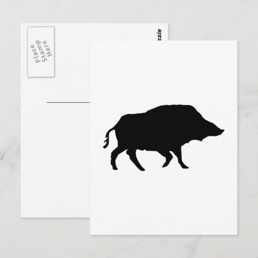 Wildschwein Postkarte (Vorne/Hinten)