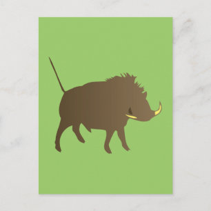 Wildschwein Postkarte