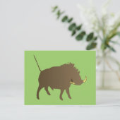 Wildschwein Postkarte (Stehend Vorderseite)