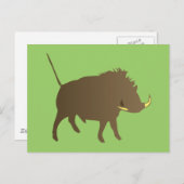 Wildschwein Postkarte (Vorne/Hinten)