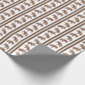 Wildschwein-Streifen Geschenkpapier (Ecke)