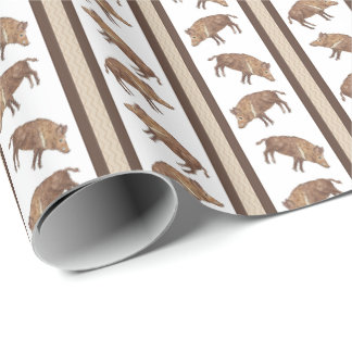 Wildschwein-Streifen Geschenkpapier