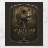 Wildschwein Weinetikett (Einzelnes Label)