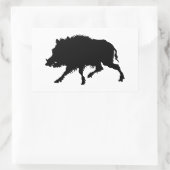 Wildschweine oder Wildschweine Elegante Silhouette Rechteckiger Aufkleber (Tasche)