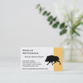 Wildschweine oder Wildschweine Elegante Silhouette Visitenkarte (Stehend Vorderseite)