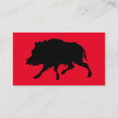 Wildschweine oder Wildschweine Elegante Silhouette Visitenkarte (Rückseite)
