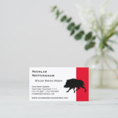 Wildschweine oder Wildschweine Elegante Silhouette Visitenkarte (Stehend Vorderseite)