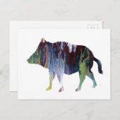 Wildschweine Postkarte (Vorne/Hinten)