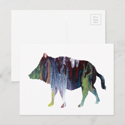 Wildschweine Postkarte (Vorne/Hinten)