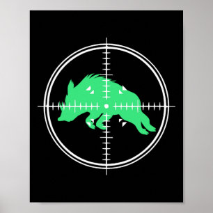 Wildschweine schießen Zielhackjagd auf Hog-Jagd Poster