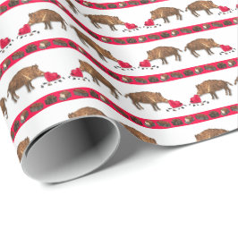 Wildschweine und Valentins-Schokolade  Geschenkpapier