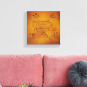 Wildschweinjagd Leinwanddruck (Insitu (Wohnzimmer))