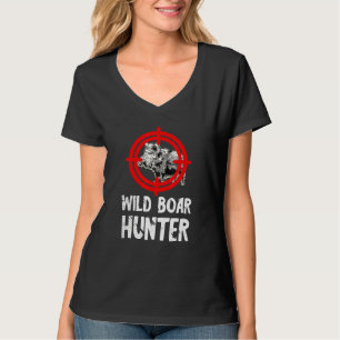 Wildschweinjäger rotes Ziel Wildschweine Schweine T-Shirt