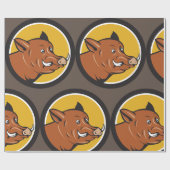 Wildschweinkopf Geschenkpapier (Flach)