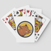 Wildschweinkopf Spielkarten (Rückseite)