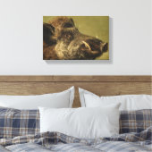 Wildschweinkopf (Ugly Pig) Leinwanddruck (Insitu (Schlafzimmer))