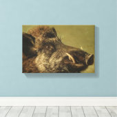 Wildschweinkopf (Ugly Pig) Leinwanddruck (Insitu (Holzboden))