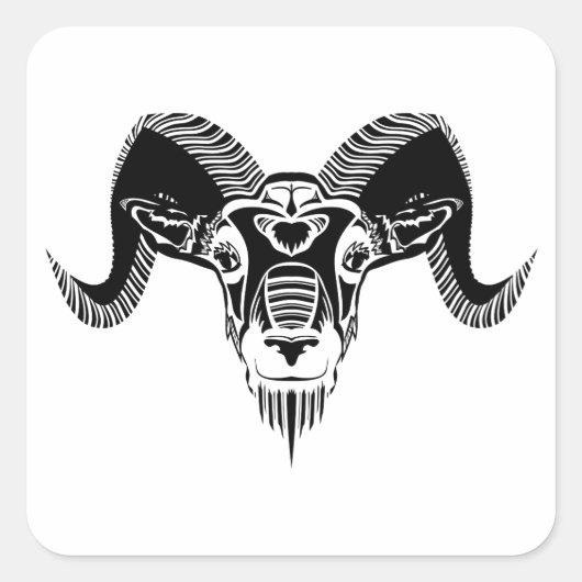 Wildstamm Quadratischer Aufkleber (Vorderseite)
