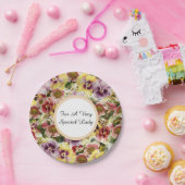 Wildstruktur im Sommer Stiefmütterchen Pappteller (Party)