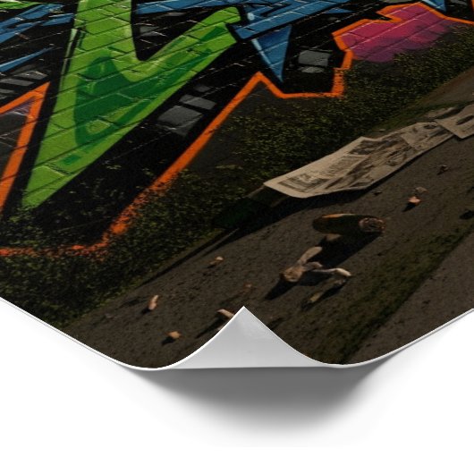 Wildstyle Graffiti Mural Poster (Ecke)