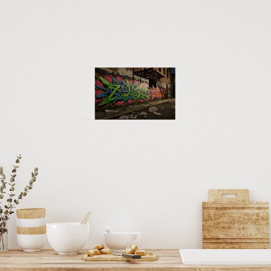 Wildstyle Graffiti Mural Poster (Küche)