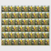 Wildtier-Babys mit der Nummer Eins Geschenkpapier (Flach)