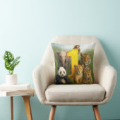 Wildtier-Babys mit der Nummer Eins Kissen (Stuhl )
