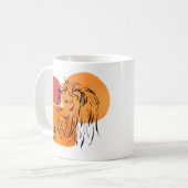 Wildtier der Afrikanischen Lion Kaffeetasse (Vorderseite Links)