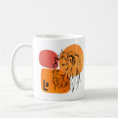 Wildtier der Afrikanischen Lion Kaffeetasse (Links)