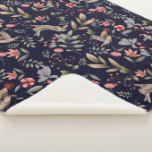 Wildtier-Kaninchen-Vogelmuster Sherpadecke (3/4)