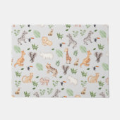 Wildtier mit Dschungelbaum-Muster Fußmatte (Vorderseite)